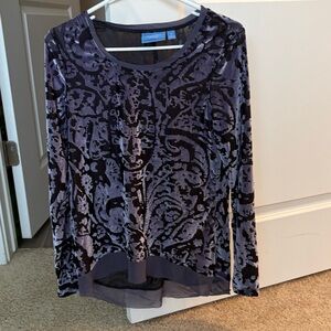 Simply Vera Vera Wang Purple and Black Top